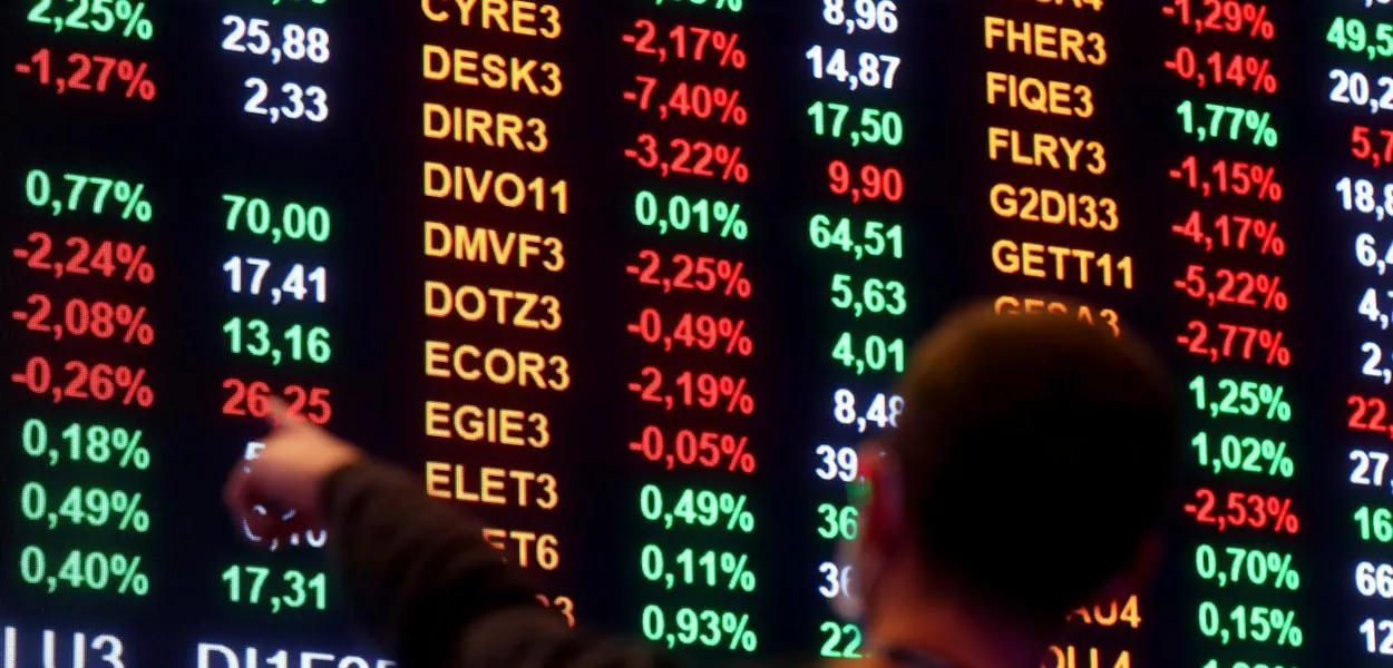 Painel da B3 em São Paulo