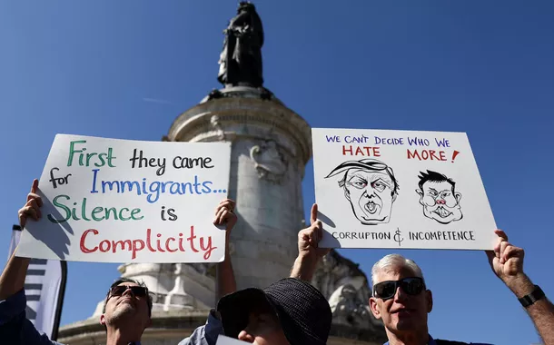 Protestos contra Trump e Elon Musk também tomam as ruas da Europa