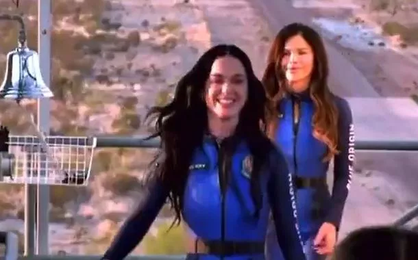 Katy Perry decola para o espaço com tripulação feminina a bordo da Blue Origin, empresa de Jeff Bezos