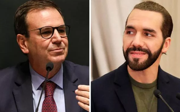 Prefeito do Rio de Janeiro Eduardo Paes e presidente de El Salvador, Nayib Bukele.