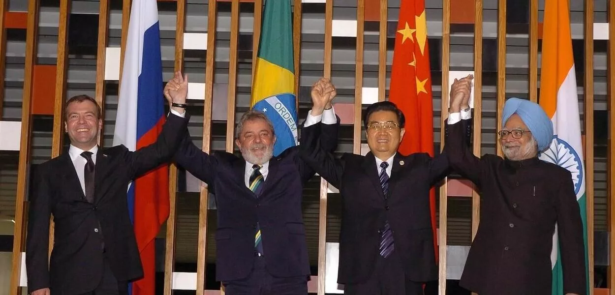 Dmitry Medvedev, Lula, Hu Jintao e Manmohan Singh