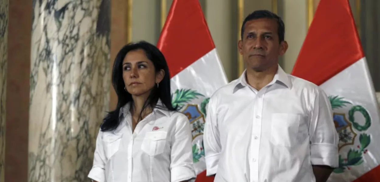 Nadine Heredia e Ollanta Humala, em foto de 2015