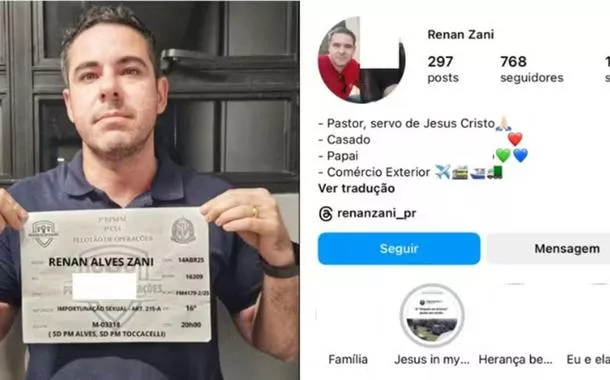 Renan Alves Zani foi detido pela polícia após ser acusado de importunação sexual no bairro da Saúde, Zona Sul de São Paulo