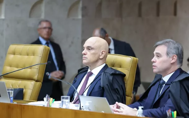 Os ministros do STF Alexandre de Moraes e André Mendonça