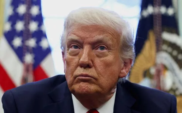 Presidente dos EUA, Donald Trump, no Salão Oval da Casa Branca - 17/04/2025 