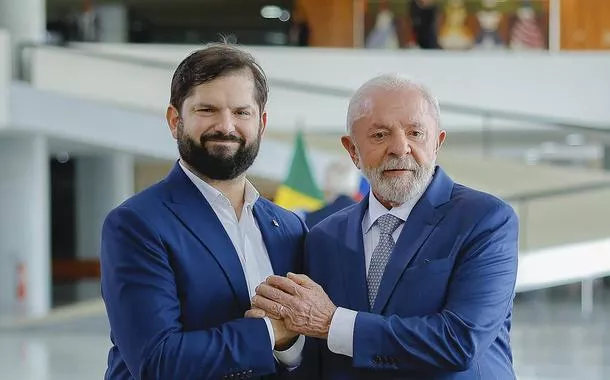 Presidente da República, Luiz Inácio Lula da Silva, durante cerimônia oficial de chegada do Presidente da República do Chile, Gabriel Boric