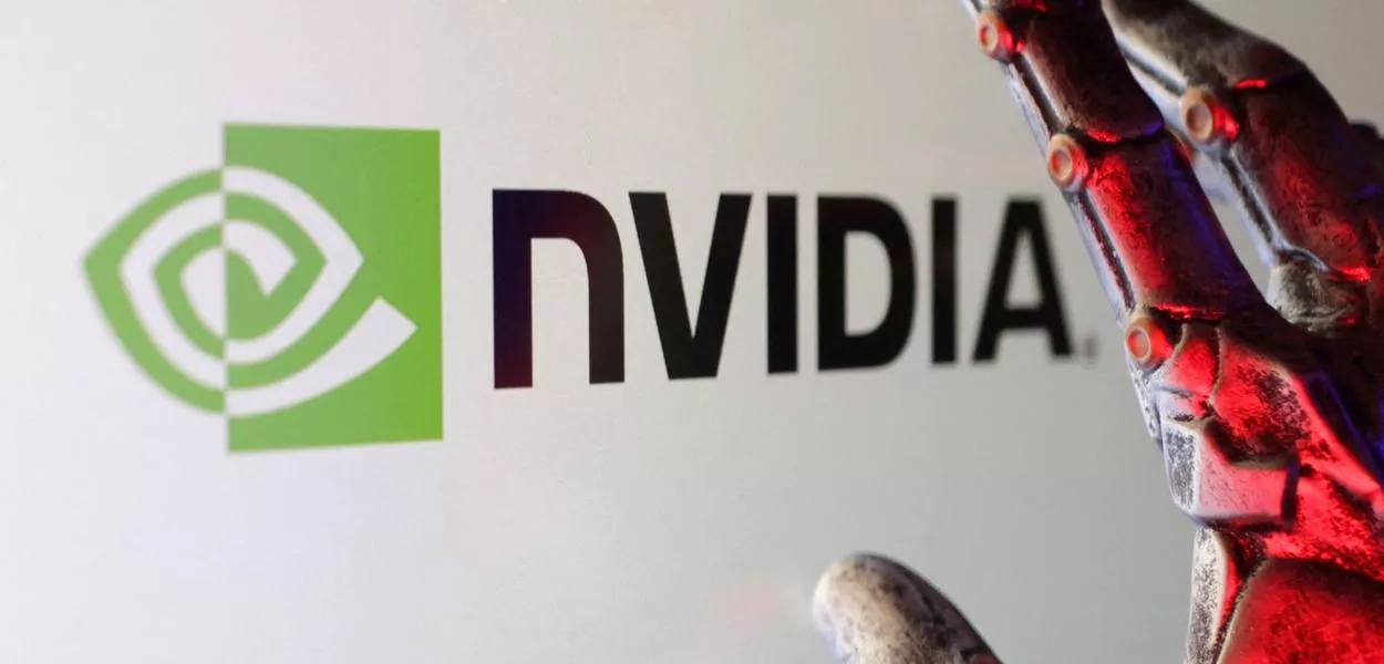 Ilustração com logo da Nvidia - 16/2/2025   