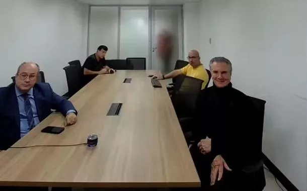 Fernando Collor durante audiência de custódia