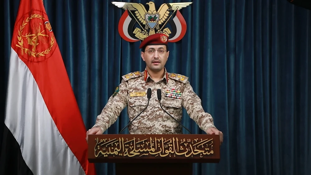 O porta-voz das Forças Armadas do Iêmen (YAF), Brigadeiro-General Yahya Saree,  28/04/2025