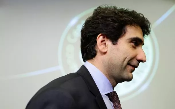 Presidente do Banco Central, Gabriel Galípolo, em cerimônia na sede do banco em Brasília - 02/04/2025
