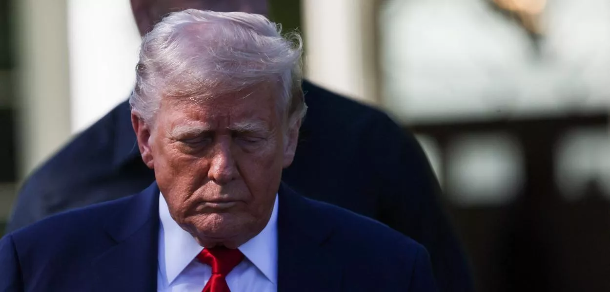 Presidente dos EUA, Donald Trump, na Casa Branca, em Washington - 28/04/2025
