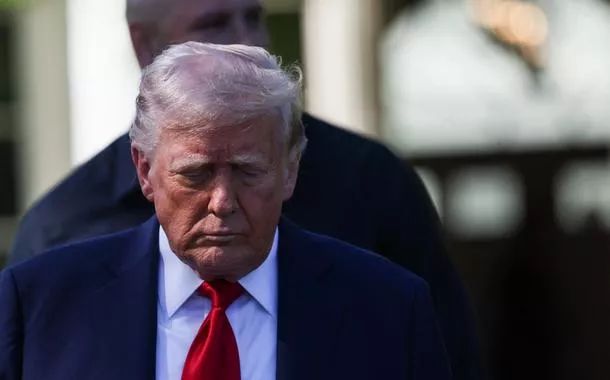Presidente dos EUA, Donald Trump, na Casa Branca, em Washington - 28/04/2025
