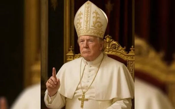 Donald Trump divulga foto vestido como Papa