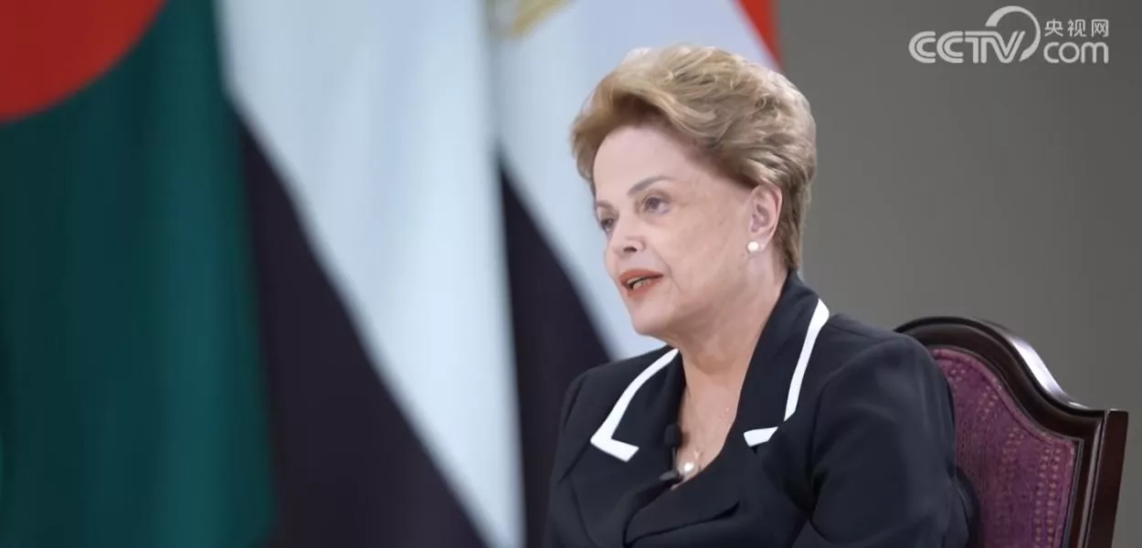 Dilma Rousseff em entrevista à CCTV