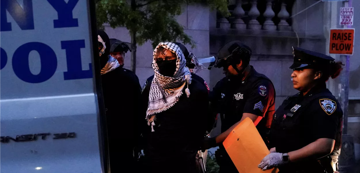 Estudantes são presos nos EUA por lutar contra o genocídio em Gaza