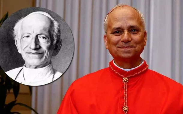 O papa Leão XIV, Robert Francis Prevost, e o papa Leão XIII, que o inspirou