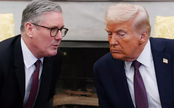Keir Starmer, primeiro-ministyro do Reino Unido, e Donald Trump