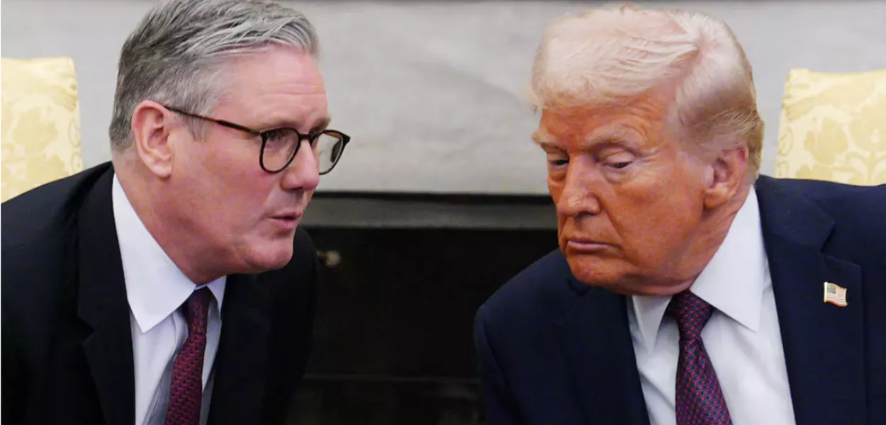 Keir Starmer, primeiro-ministyro do Reino Unido, e Donald Trump