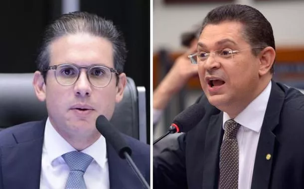 Hugo Motta (à esq.) e Sóstenes Cavalcante

 