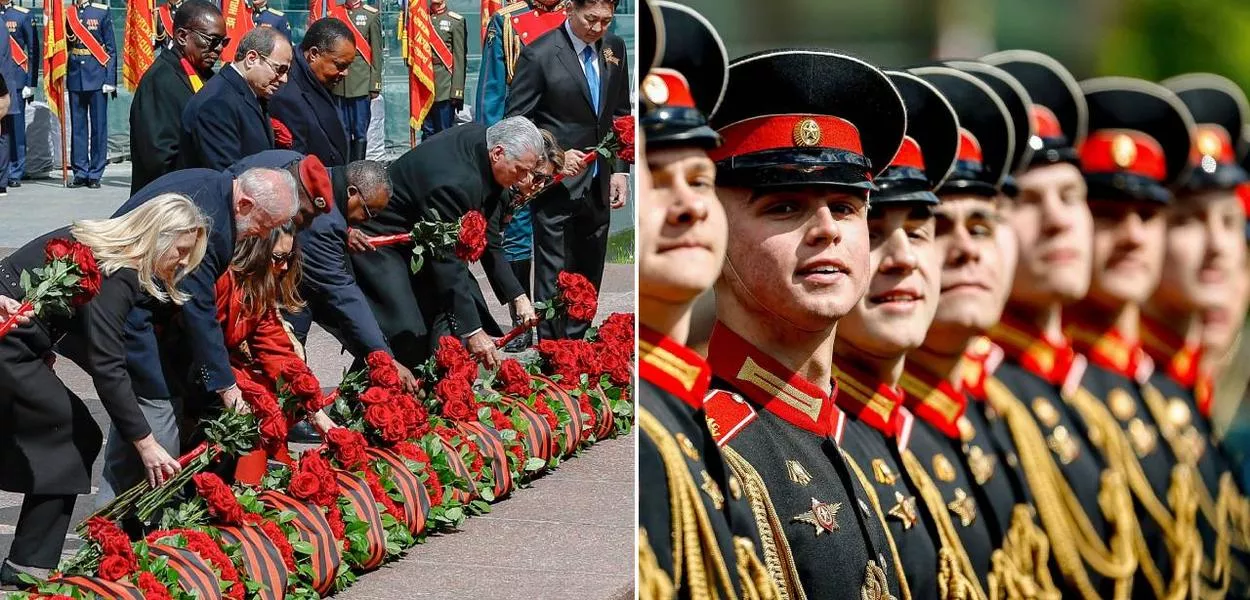 Presidente Lula na cerimônia de oferenda floral no Túmulo do SoldadoDesconhecido - Jardim de Alexander, Muralha do Kremlin