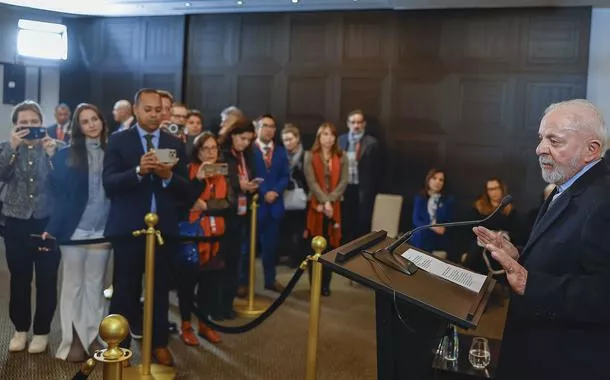 Presidente da República, Luiz Inácio Lula da Silva, durante entrevista coletiva.Rússia - Moscou