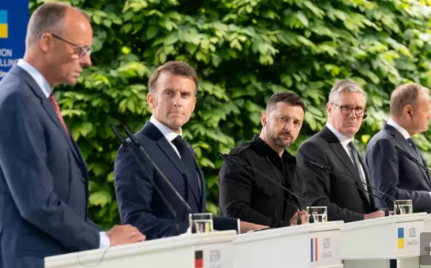 Líderes europeus com Zelensky em Kiev