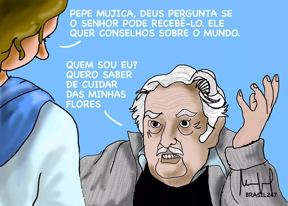 No céu