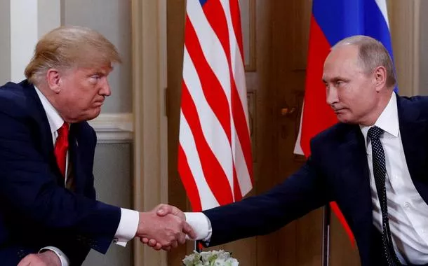O presidente dos EUA, Donald Trump, e o presidente da Rússia, Vladimir Putin - 16/07/2018