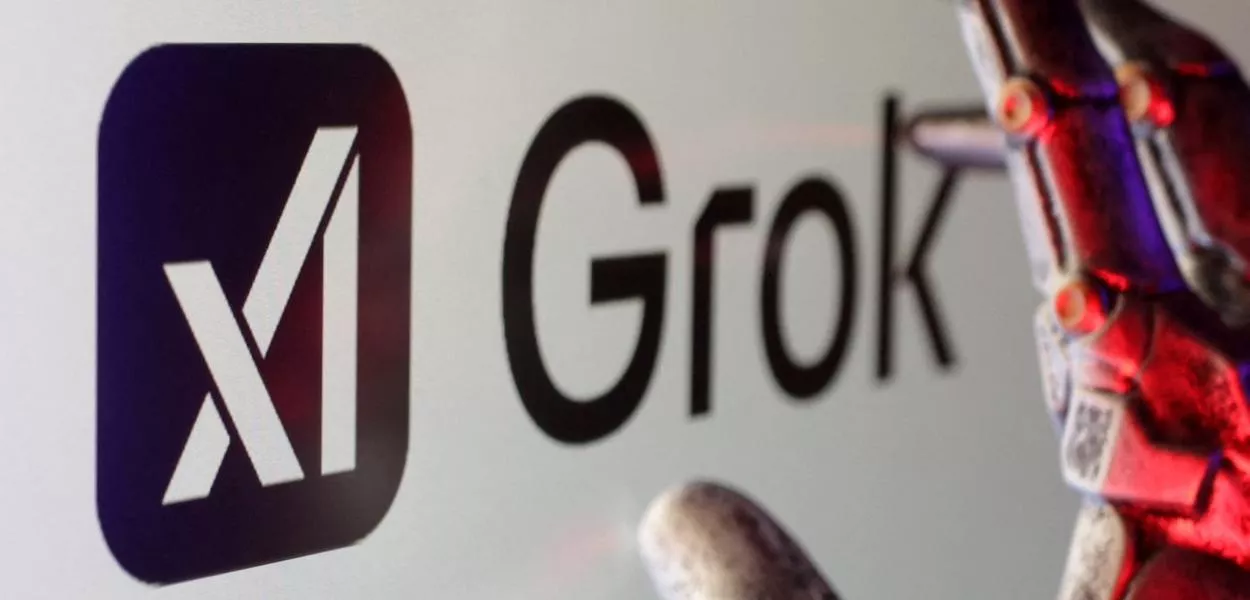 Logo da xAI e do chatbot Grok