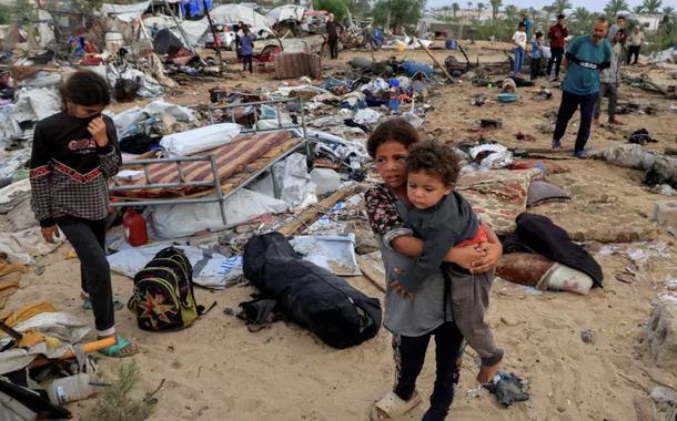 Faixa de Gaza após ataque israelense