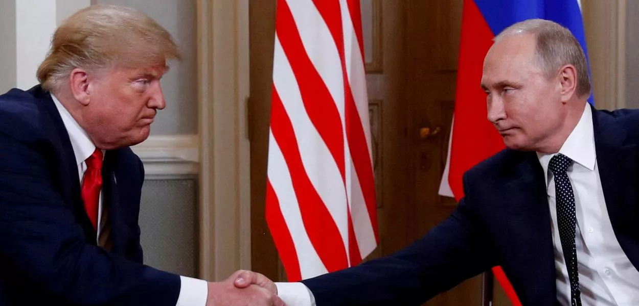 O presidente dos EUA, Donald Trump, e o presidente da Rússia, Vladimir Putin - 16/07/2018