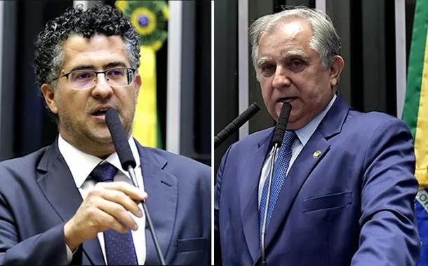 Alencar Santana, do PT-SP (à esq.), e Izalci Lucas (PL-DF)