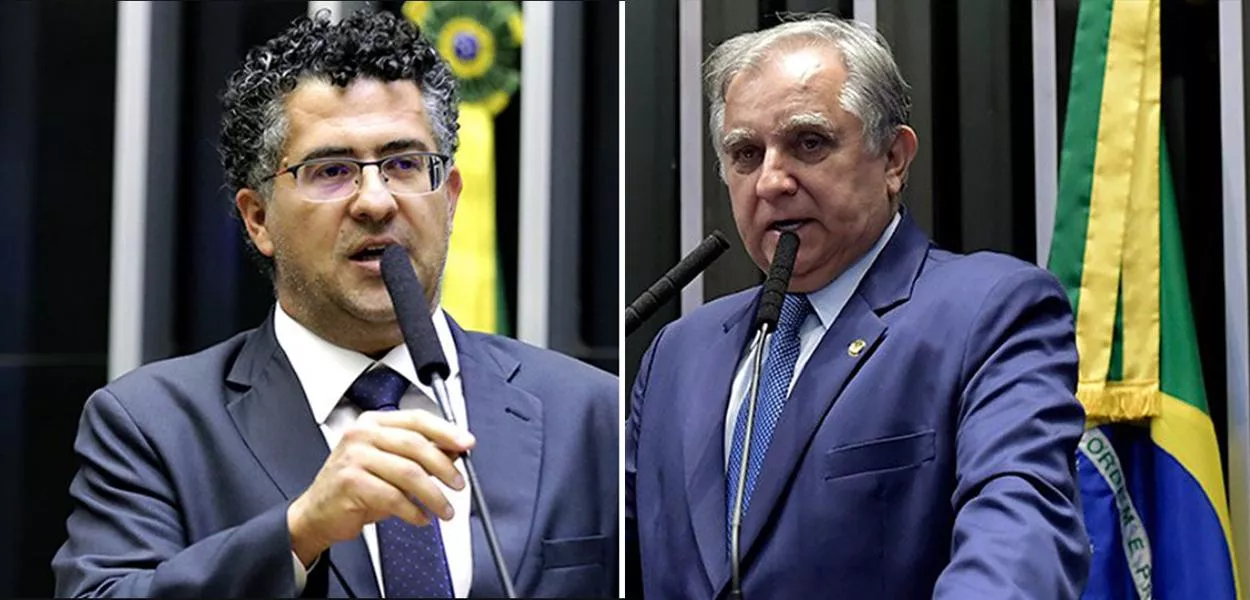 Alencar Santana, do PT-SP (à esq.), e Izalci Lucas (PL-DF)