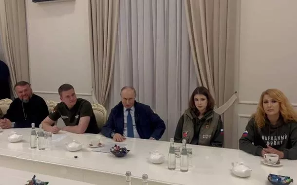 Putinn em visita a Kursk