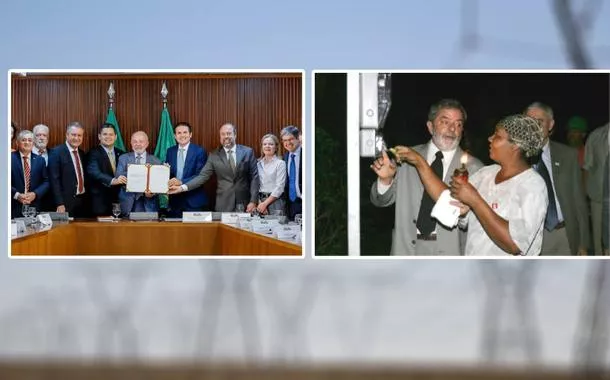 Presidente Lula durante lançamento da Nova Tarifa Social de Energia, e durante execução do programa Luz para Todos