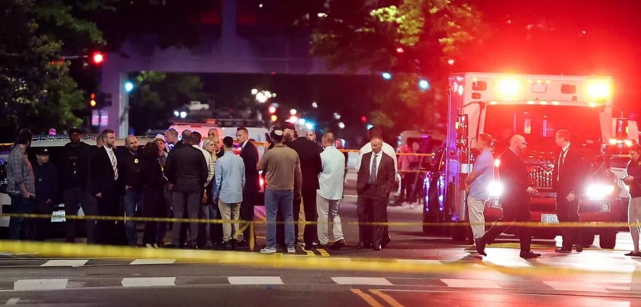 Local de Washington onde dois funcionários da embaixada israelense foram mortos a tiros - 22/5/2025 