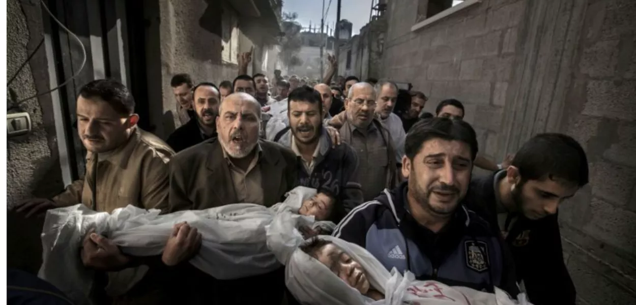 Crianças assassinadas na Faixa de Gaza durante o genocídio