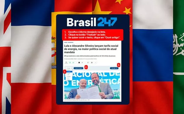 O conteúdo do Brasil 247 está disponível em vários idiomas