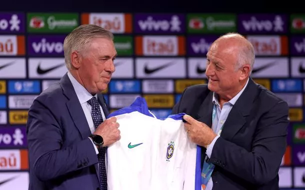 Luiz Felipe Scolari recepciona Carlo Ancelotti como novo técnico da seleção brasileira - 26/05/2025