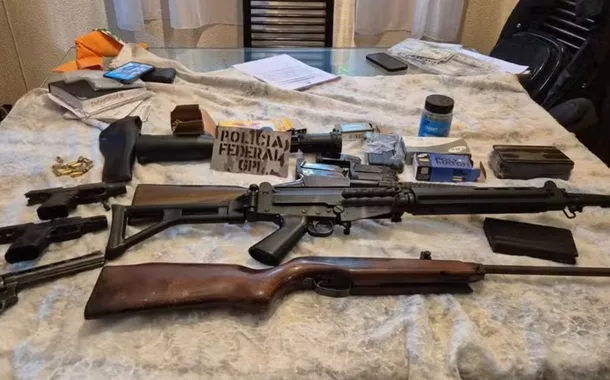 Armas apreendidas pela Polícia Federal
