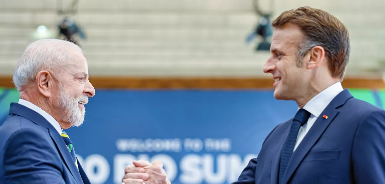 Lula e Emmanuel Macron no G20, Rio de Janeiro-RJ