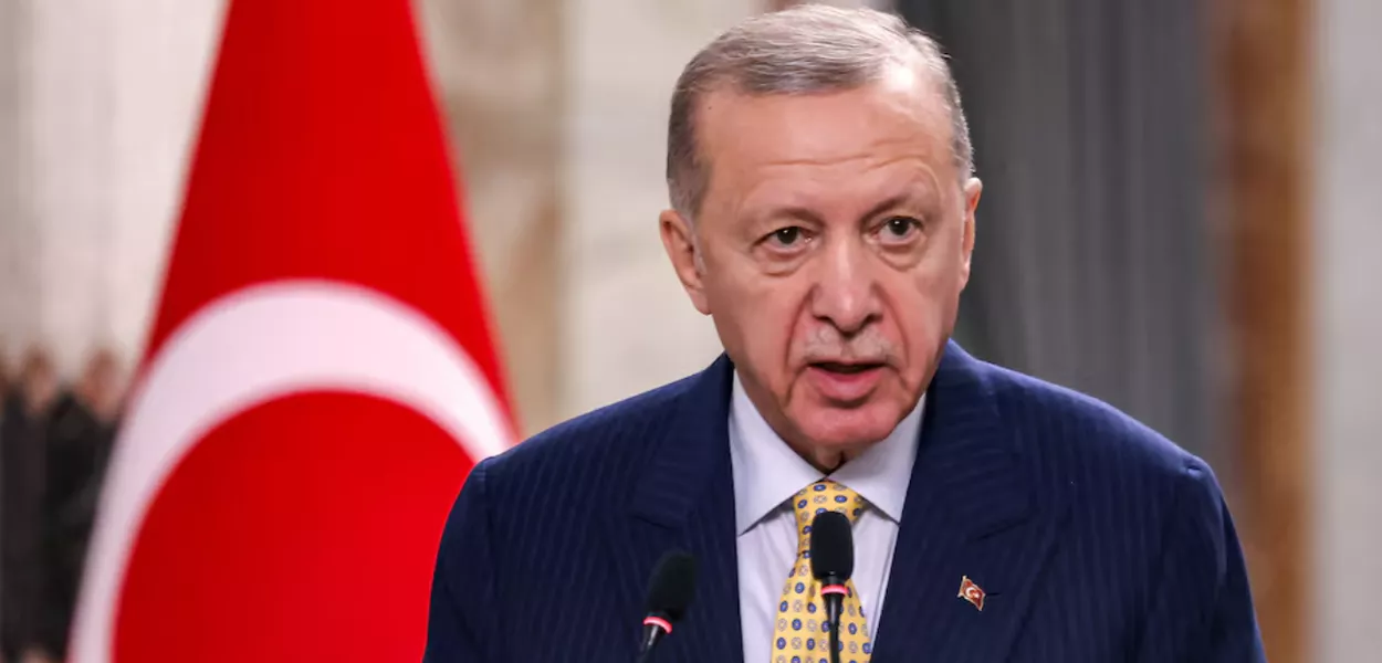 O presidente da Turquia, Recep Tayyip Erdogan,