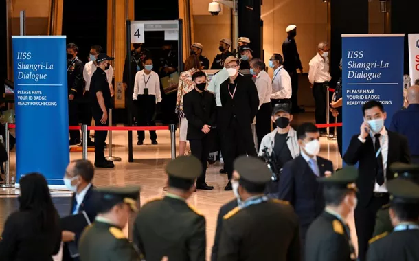 Foto de arquivo - Pontos de verificação de segurança são vistos no local do 19º Diálogo Shangri-Lá em Cingapura, 10 de junho de 2022