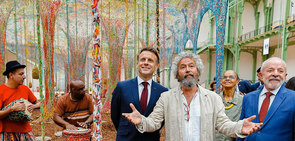 Emmanuel Macron, Ernesto Neto, Marina Silva e Lula