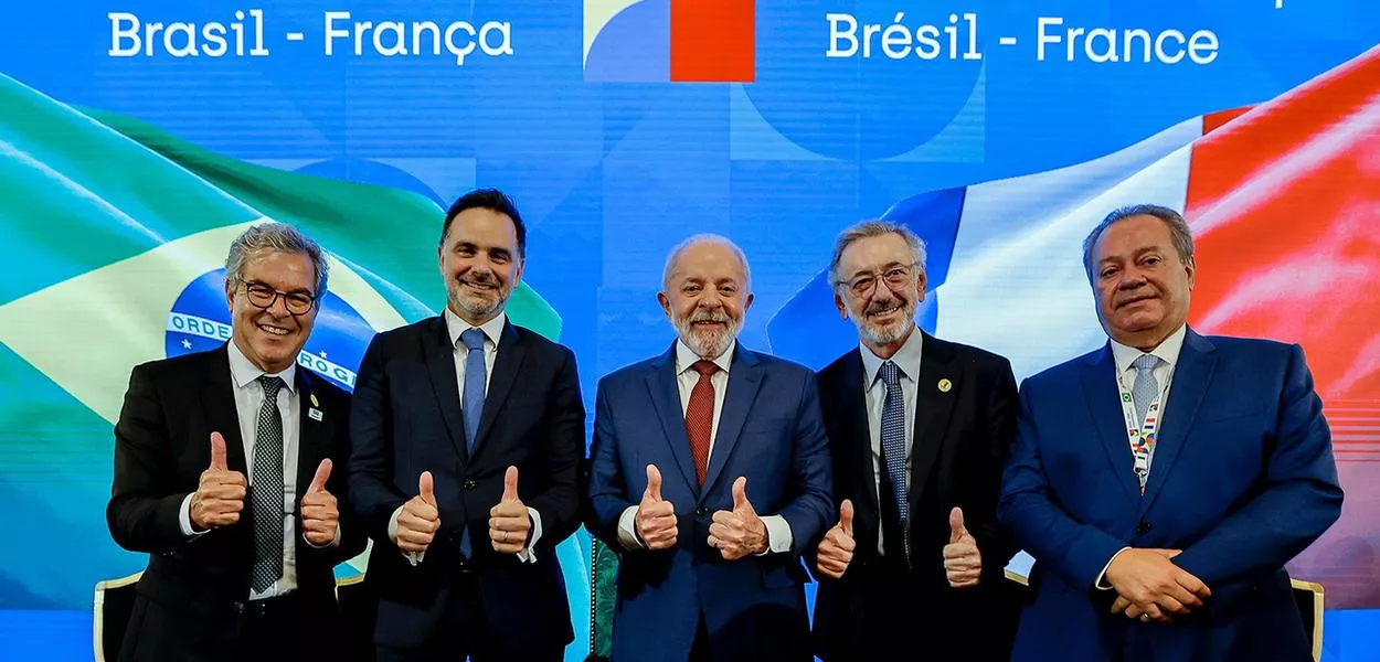 Presidente da República, Luiz Inácio Lula da Silva, durante sessão de encerramento do Fórum Empresarial Brasil – França