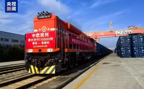 Trens de carga China-Europa superam 110 mil viagens