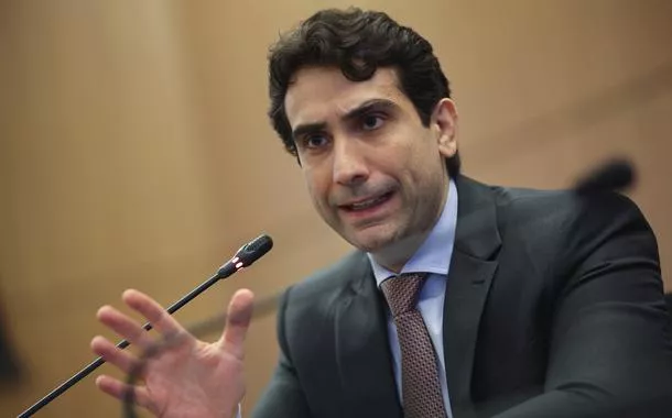 Presidente do Banco Central, Gabriel Galípolo, durante coletiva de imprensa, em Brasília - 27/03/2025
