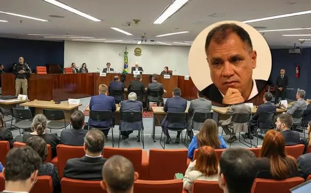 Jorge Folena e réus por tentativa de golpe em audiência no STF