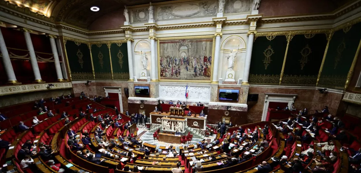 Uma vista geral do Senado da França