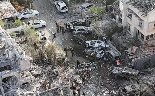 Região de Israel atingida por mísseis iranianos